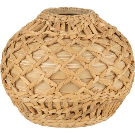 Vase Déco Tressé "Bambou" 22cm Naturel (1/2)
