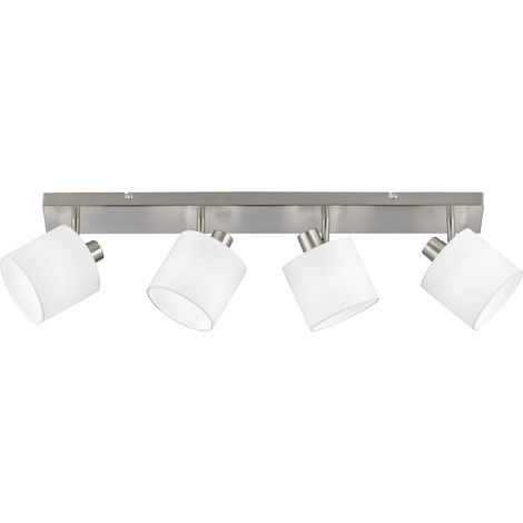 Spot de plafond Tommy 4 lumières en acier inoxydable avec blanc - R80334001 (1/3)