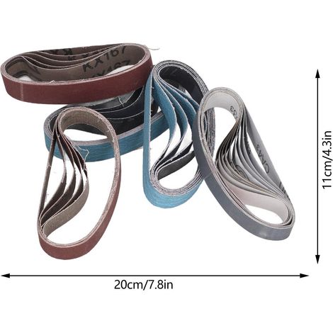 Ortviai Bandes abrasives pour affûteuse de couteaux – 30 pièces (5 unités par grain : 80, 120, 240, 400, 800, 1000) – 12 x 1/2 pouce (1/4)