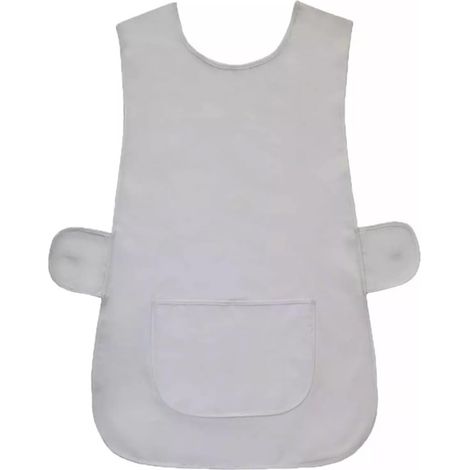 Polyester Sleeveless Apron with Straps, Work Jacket with Snap Closure, Kitchen/Service Apron, Protects Clothes from Splashes, Cleaning, Array, Gray (1/5)