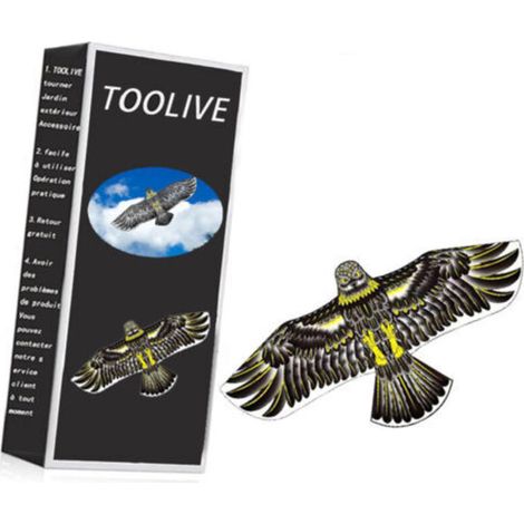 ffaroucheur à Oiseaux cerf-Volant, répulsif pour Oiseaux Aigle cerf, Effaroucheur d'oiseaux pour Balcon, Arbres Fruitiers, Potager，Ajouter une roue de fil rouge de 10cm100m