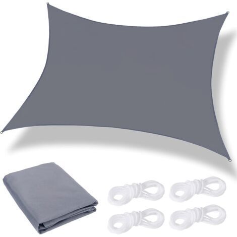 Voile d'ombrage, Voile Ombrage Imperméable, Protection UV avec Coupe-Vent Respirant, Toile pour Pergola Terrasse Balcon Jardin Extérieur , 3×3m (1/5)