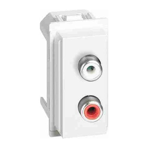 BTIKW4269R Dual-RCA-Modul – 1 Modul, Weiß