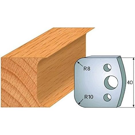 Jeu de 2 Fers Profilés Acier HT 40 x 4 mm - N°003 Double congé 8 et 10 - Outil de menuiserie - Diamwood