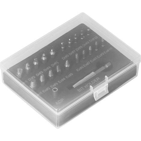 Jeu de 22 extracteurs de vis cassées HSS 60mm tige ordinaire, démonte boulons abîmés et endommagés, outil multifonction pour quincaillerie (1/5)