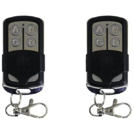 Lot de 2 télécommandes universelles 433,92 MHz 4 canaux pour copieur