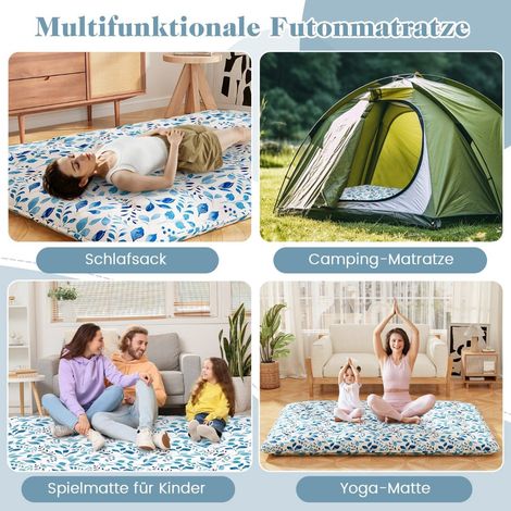Matelas futon japonais, housse lavable, 140 x 200 cm