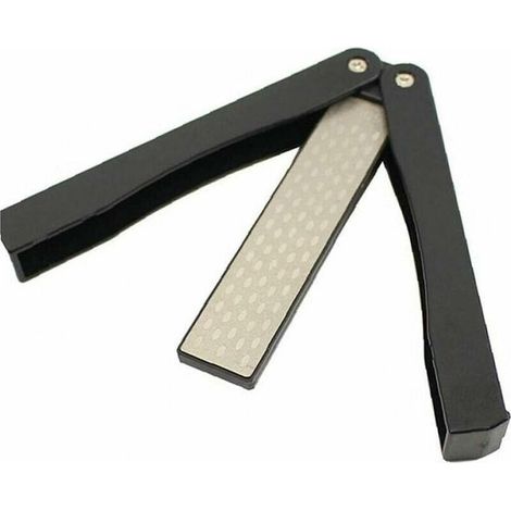 Jardin Affûteuse, Diamant De Poche Pliant Affûteur Double Face Ciseaux, Sécateurs, Loppers Ou Affûtage Pierre pour Jardin Extérieur Camping Cuisine - (1/5)
