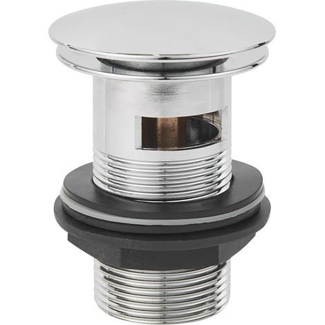 Deva Easy Clean 1 1/4 Inch Domed Press Basin Waste - Chrome
