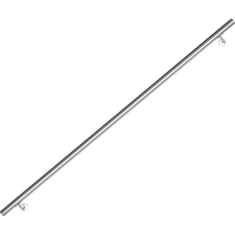 SWANEW Corrimano in acciaio inox V2A per scale - Supporto a parete, scelta 180 cm (1/5)