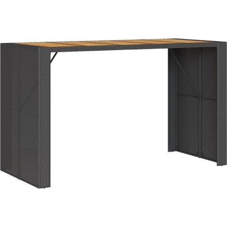 Maison Exclusive - Tavolo Bar da Giardino Piano in Acacia 185x80x110 cm Polyrattan