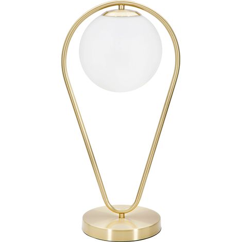 Tischlampe Basomo, benötigt 1 Glühbirne, Fassung E14, manuell Schalter, Weiß