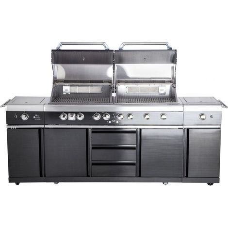 Allgrill Extreme Edelstahl Gasgrill Air System 6 Brenner/2 Backburner/Steakzone Outdoorküche (1/5)