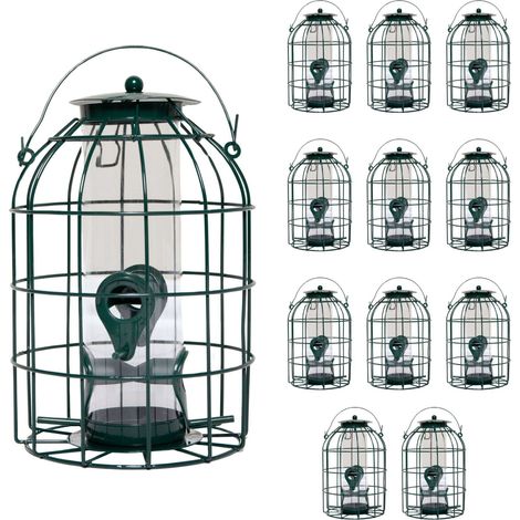 Pack of 12 Wild Bird Seed Feeder Cage with Squirrel Guard (1/5)