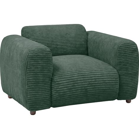 Fauteuil en velours côtelé vert POGNI de Maison Céphy (1/4)
