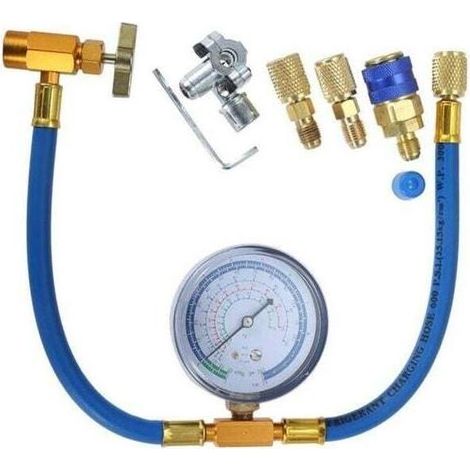 Tuyau de charge R134a pour réfrigérateur – Manomètre 2,75 pouces – Connecteur 1/4 pouce pour R12/R22 – Longueur 19,68 pouces (1/5)