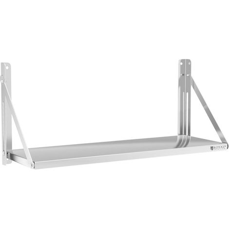 Mensola da parete pieghevole professionale in acciaio inox 100 x 30 cm 40 kg 140001572