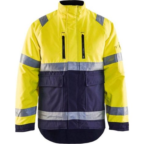 Veste de travail hiver haute visibilité 4827 - Jaune fluo/Marine 4XL (1/4)