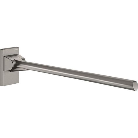 Barre d'appui rabattable poignée ergonomique Delabie - 65 cm - Anthracite (1/3)