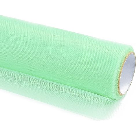 Tulle liscio, color menta, 15 cm x 9 m, 1 pezzo. (1/4)