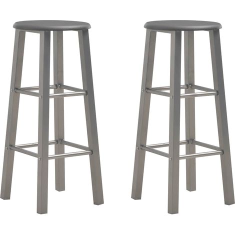 vidaXL Sgabelli da Bar 2 pz Antracite MDF (1/5)