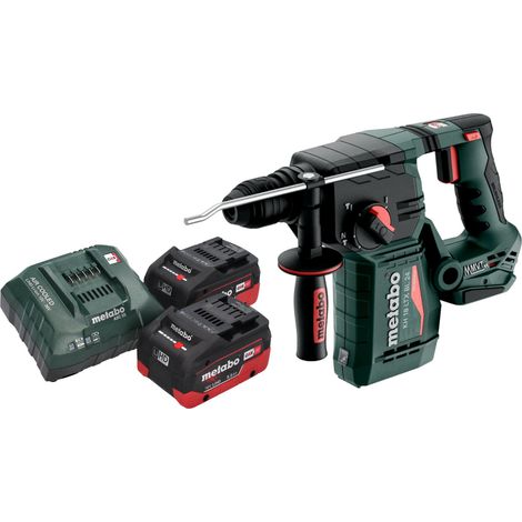 Martillo perforador a batería Metabo KH 18 LTX BL 24, 18 V, 2,2 J, SDS Plus sin escobillas + 2 baterías LiHD de 5,5 Ah + cargador (1/5)