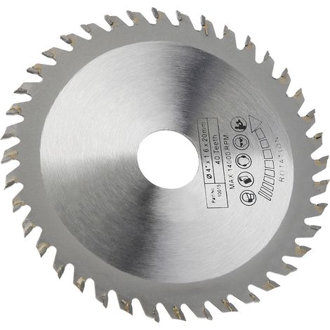 Lame de scie circulaire en carbure pour le travail du bois, disque de coupe TCT 110 x 1,6 x 20 mm, 40 dents (1/5)