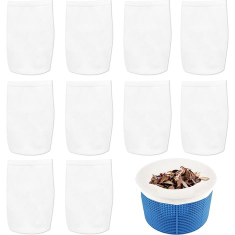 Lot de 10 Chaussette Skimmer Piscine,Nylon Élastique,Réutilisable,Pour Panier Filtrant,Débris Et Saleté (1/5)