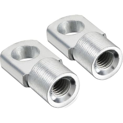Embout de ressort à gaz M6 filetage intérieur 8 mm diamètre du trou acier A3 argent 2 pièces (1/5)