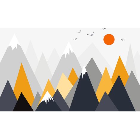 Papier peint panoramique Enfants - Montagnes - 130 cm x 87 cm (1/2)
