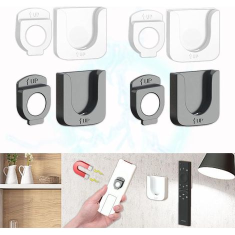 Set di 4 supporti magnetici per telecomandi, supporto per telecomando TV, supporto per telecomando da parete, supporto magnetico, supporto a parete per telecomandi, per scuola e casa (1/5)
