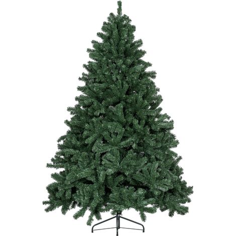 Sapin de Noël artificiel 210, avec une structure métallique pliable, 1674 branches et des décorations de Noël réalistes (1/5)