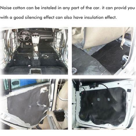 Tapis d'insonorisation thermique pour voiture, isolant anti-bruit, pare-poussière et imperméable, matelassage acoustique auto, kit d'amortissement phonique (1/4)