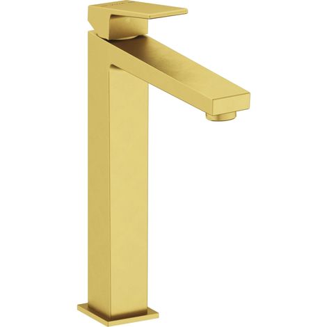 Vitra Minimax Square Tall Basin Mixer Tap - Brushed Brass (1/2)