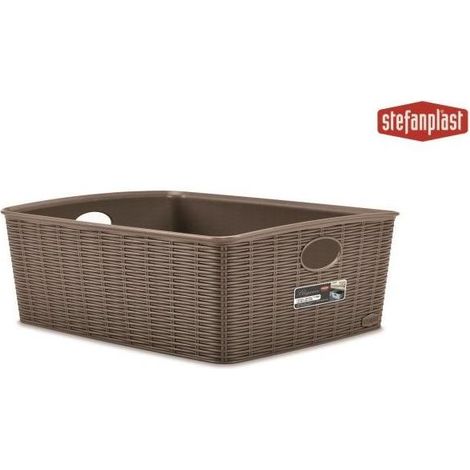 PANIER ELEGANCE L HAUT 36X29X13 CM TAUPE