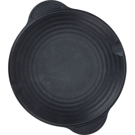 Poêle à griller multifonctionnelle ronde en alliage d'aluminium, portable, pour barbecue domestique, idéale pour la poitrine de porc, les crêpes, le riz frit et les gâteaux (34 cm / 13,39 pouces). (1/5)