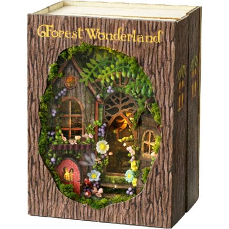 Kit DIY Niche De Livre - Puzzle En Bois 3D Avec Étagère Et Repose-Livres - Pour Décoration Intérieure - Modèle MINI-109 - 1 Pièce