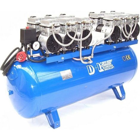 Druckluft Kompressor Silent Leise V12 540/8/270W Ölfrei Flüster Kompressor 6PS