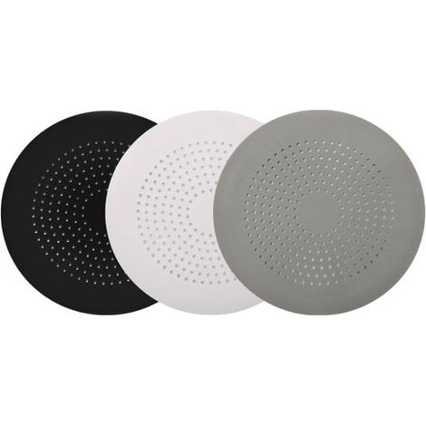 Filtre d'évier - 15 x 15 cm - Bouchon de baignoire - Gris, Blanc, Noir - Silicone - Kit de 3 pièces - Collecteur de cheveux - Bouchon de vidange (1/5)