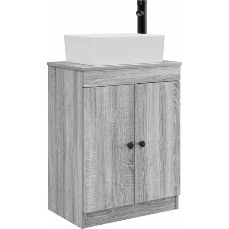 Bathroom Vanity with Sink Grey Sonoma 54 x 35 x 83 cm vidaXL