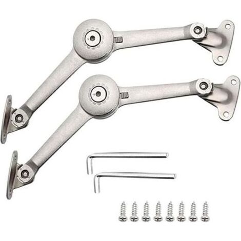 Lntyq 2 Pièces Ascenseur Réglable de Charnière de Support, Charnières de Support de Couvercle en Alliage de Zinc, Charnières de Support de Couvercle, Porte de Placard, Boîtes de Rangement en (1/5)