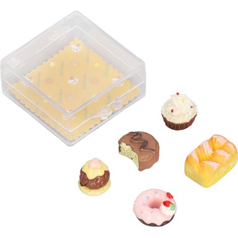 Ensemble Miniature Desserts 1:12 Maison de Poupée, Nourriture Haute Simulation Portable pour Cadeaux Maison de Poupée Type A (1/5)