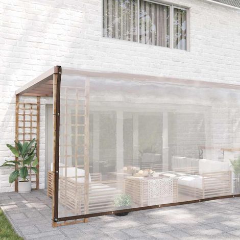 Bâche transparente avec œillets 5x10 m polyéthylène (1/5)