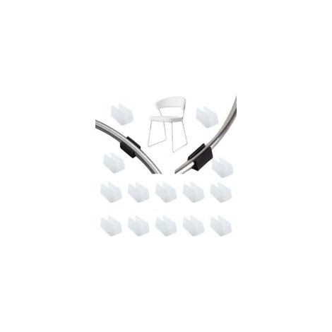 32pcs Patin Pied Chaise Tube Embout Tampon Capuchon Bouchon Protection Plancher Meuble Forme U en Plastique Chaise Casquettes,Chaise Jambe Caps Silicone Tube Pince (14mm,blanc) - Crezuo (1/4)