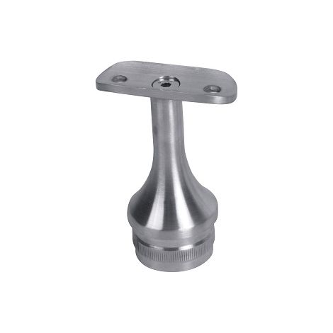[QUALITE FRANCAISE] - Support de main courante droit pour tube de Ø42,4mm - Longueur 67mm - À manchonner - Inox 316