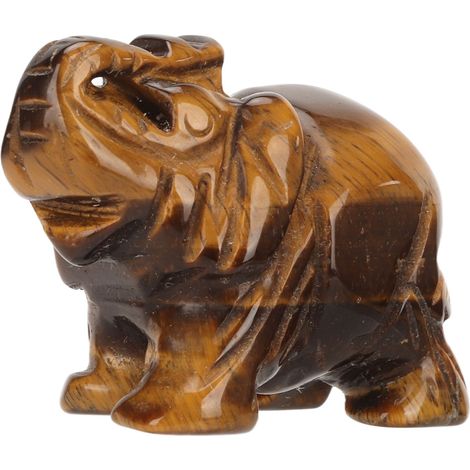 Statue d'Éléphant en Pierre de Cristal pour Réduction du Stress, Chance et Méditation - Idéal pour les Amateurs de Pierres de Guérison (1/5)