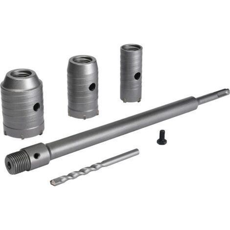 Scie à Cloche Trépan, Ø30mm, 40mm, 50mm Set de Scies Cloches , Trépan Béton 350 mm SDS Plus Tige d'Extension Pointe en Carbure de Tungstène,Scie Cloche pour Brique Pierre Béton Ciment..dyk. (1/4)