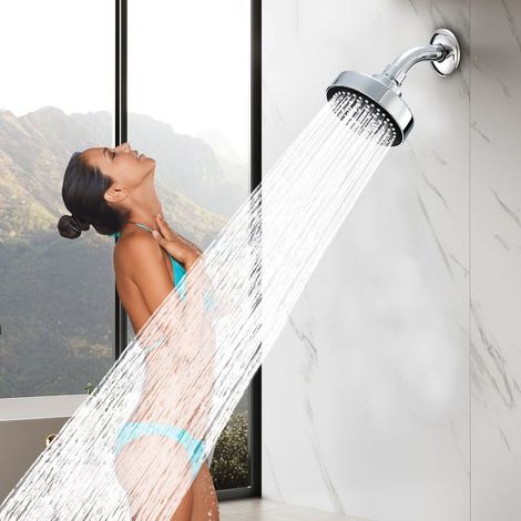 Hochdruckdusche: Fester Regenduschkopf, geeignet für niedrigen Wasserdruck und Studentenwohnheime – 10 cm (1/5)