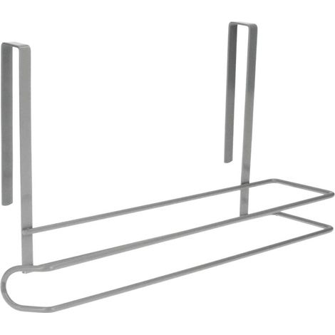 Porta rotolo di carta kitchen, acciaio per porte, piani di lavoro, mobili. 32,5x18x10 cm.