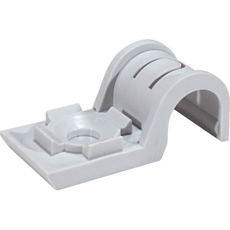 Spit – Embase P-Clip plastique pour fixation câbles 16 mm – Boîte de 100 unités – Fixation robuste pour câbles souples